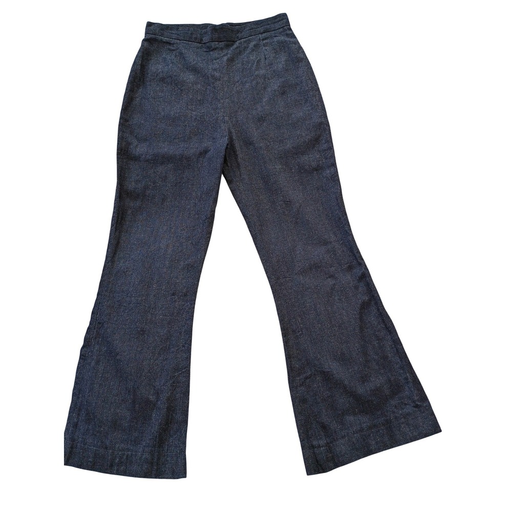 Wide Leg Indigo Denim Trousers High‎ Waist 27x27 Minimalist Designer Sonsuz